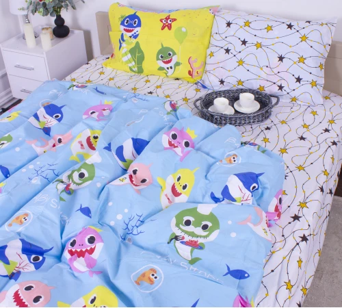 Простирадло MirSon Ranforce Elite 17-0522 Sharks are fun