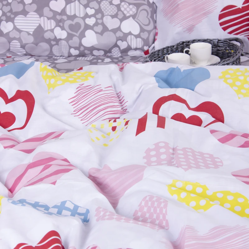 Наволочка Бязь 17-0532 Bright hearts - 3