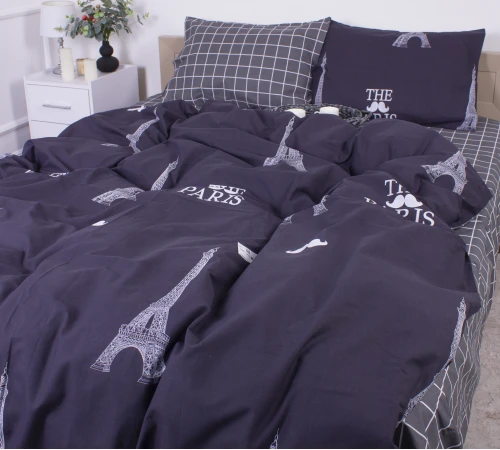 Комплект постільної білизни Бязь 17-0468 Beautiful Paris - 2