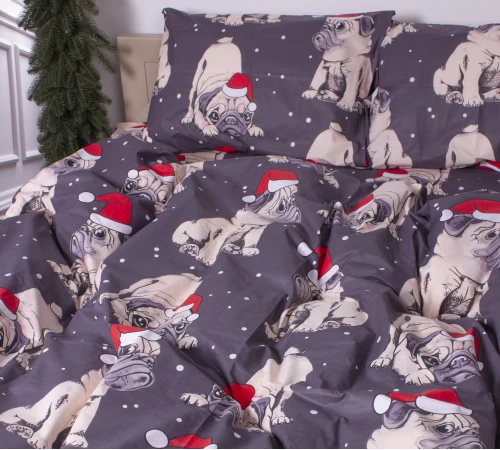 Наволочка MirSon Ranforce Elite 17-0598 New Year's pug