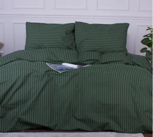 Комплект постельного белья MirSon Ranforce Elite 17-0612 Stripe Emerald