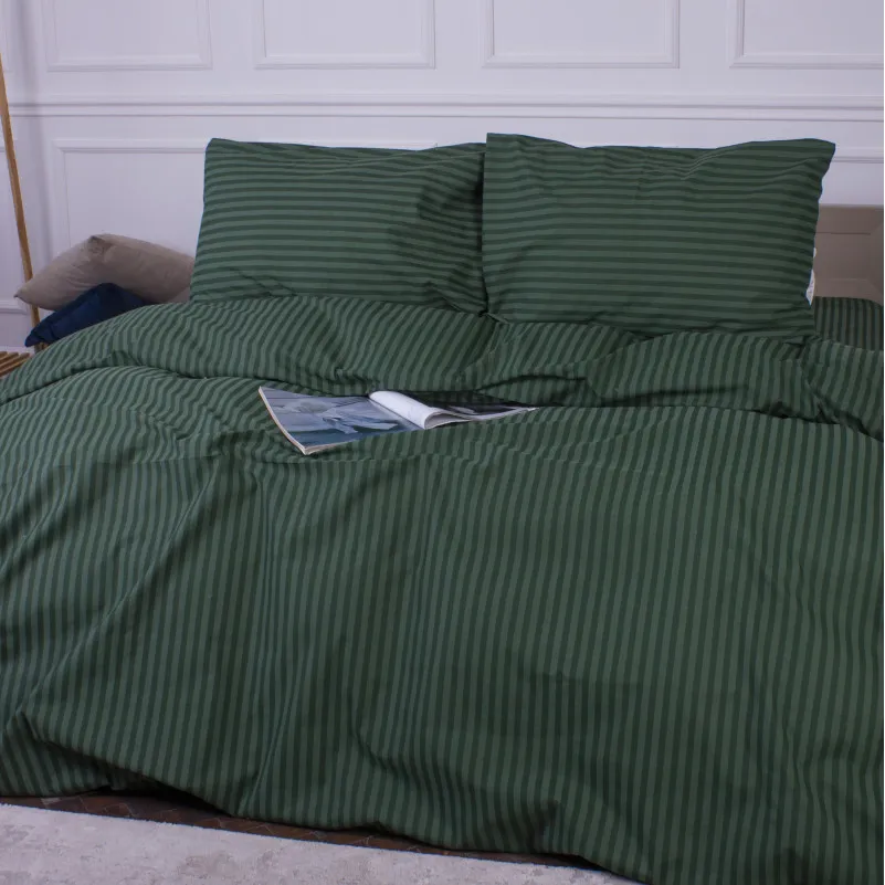 Пододеяльник MirSon Ranforce Elite 17-0612 Stripe Emerald - 3