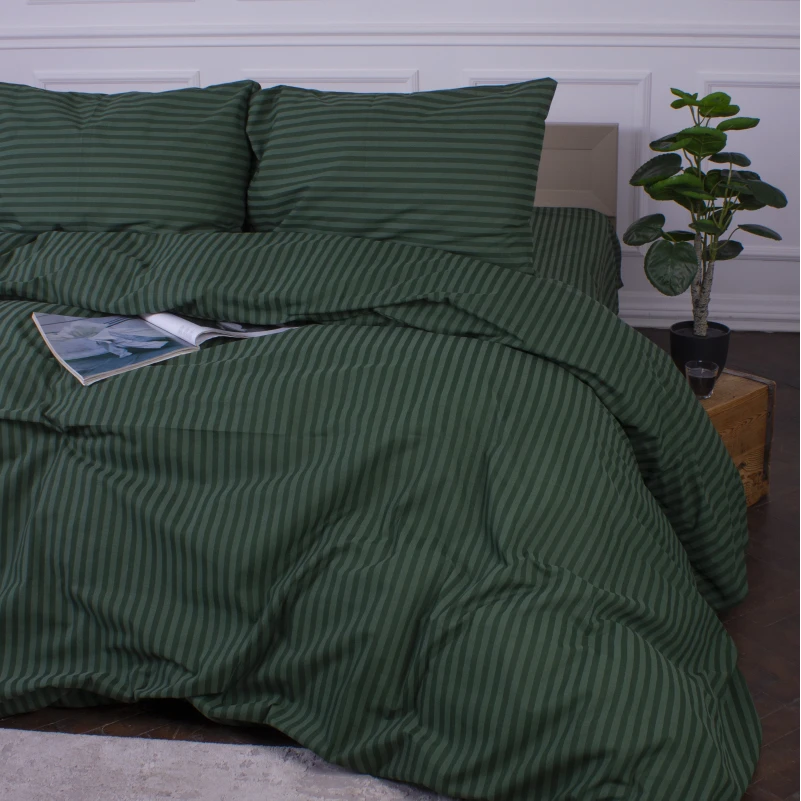 Комплект постільної білизни MirSon Ranforce Elite 17-0612 Stripe Emerald - 4
