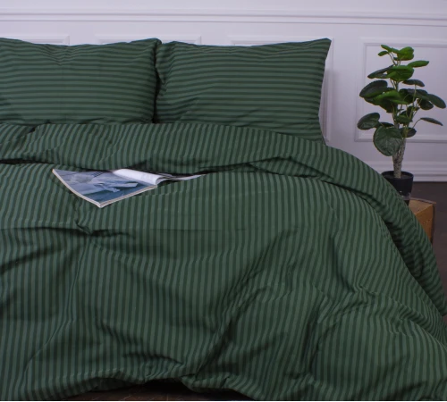 Комплект постельного белья MirSon Ranforce Elite 17-0612 Stripe Emerald - 2