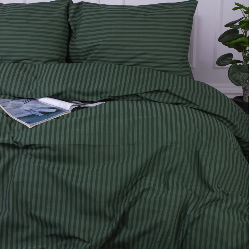 Комплект постільної білизни MirSon Ranforce Elite 17-0612 Stripe Emerald - 2