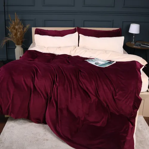 Комплект постельного белья Велюр Winter Frost 28-0004 + 28-0002 Adenium Velvet