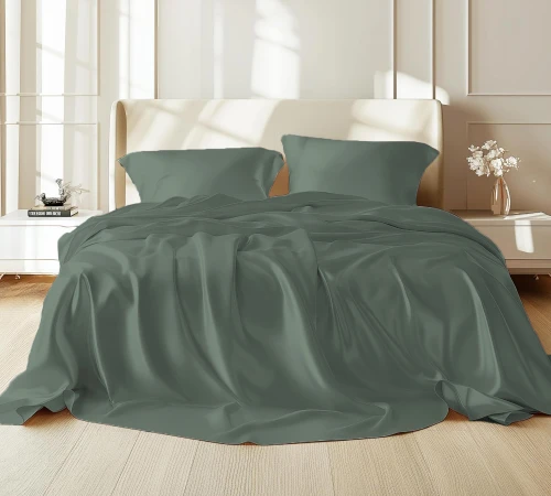 Комплект постільної білизни 100% натуральний шовк сорт Mulberry 30-07 aquamarine