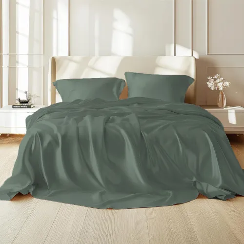 Комплект постельного белья 100% натуральный шелк сорт Mulberry 30-07 aquamarine