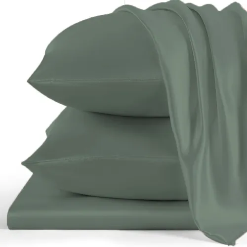 Комплект постільної білизни 100% натуральний шовк сорт Mulberry 30-07 aquamarine - 4