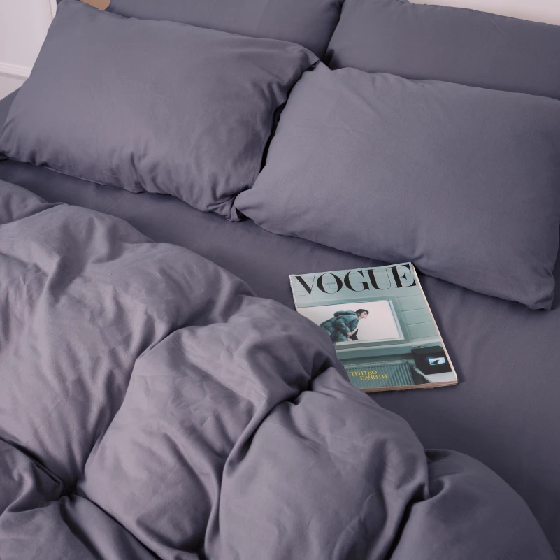 Комплект постільної білизни Фланель 001 "Ash grey" - 9