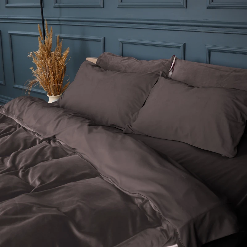 Простирадло на гумці Велюр Winter Frost 28-0005 Ashen Velvet - висота 25 см (дитячі 10 см) - 6