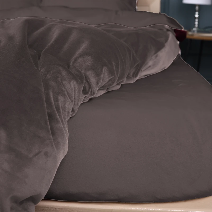 Простирадло на гумці Велюр Winter Frost 28-0005 Ashen Velvet - висота 25 см (дитячі 10 см) - 2