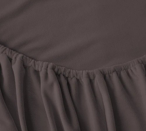 Простынь на резинке Велюр Winter Frost 28-0005 Ashen Velvet - высота 25 см (детские 10 см)