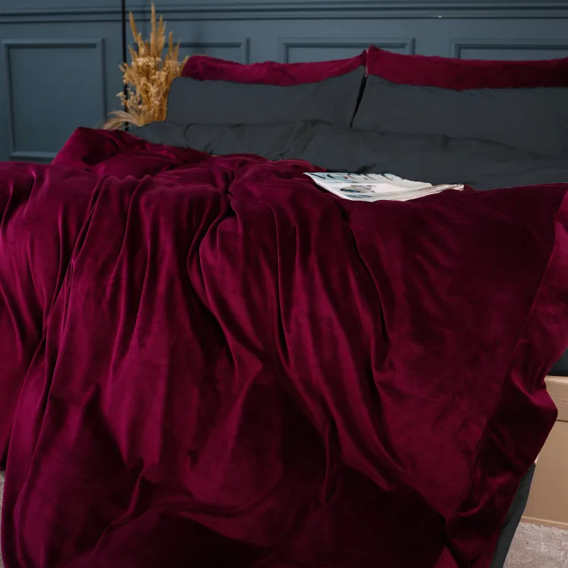 Комплект постельного белья Велюр Winter Frost 28-0005 + 28-0002 Azalea Velvet - 2