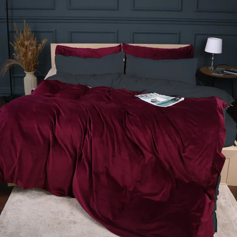 Комплект постельного белья Велюр Winter Frost 28-0005 + 28-0002 Azalea Velvet - 3