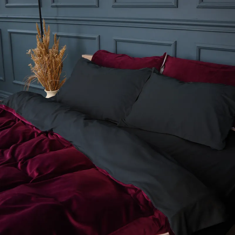 Комплект постельного белья Велюр Winter Frost 28-0005 + 28-0002 Azalea Velvet - 4