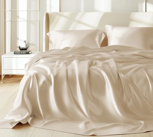 Комплект постільної білизни 100% натуральний шовк сорт Mulberry 30-05 beige - 2