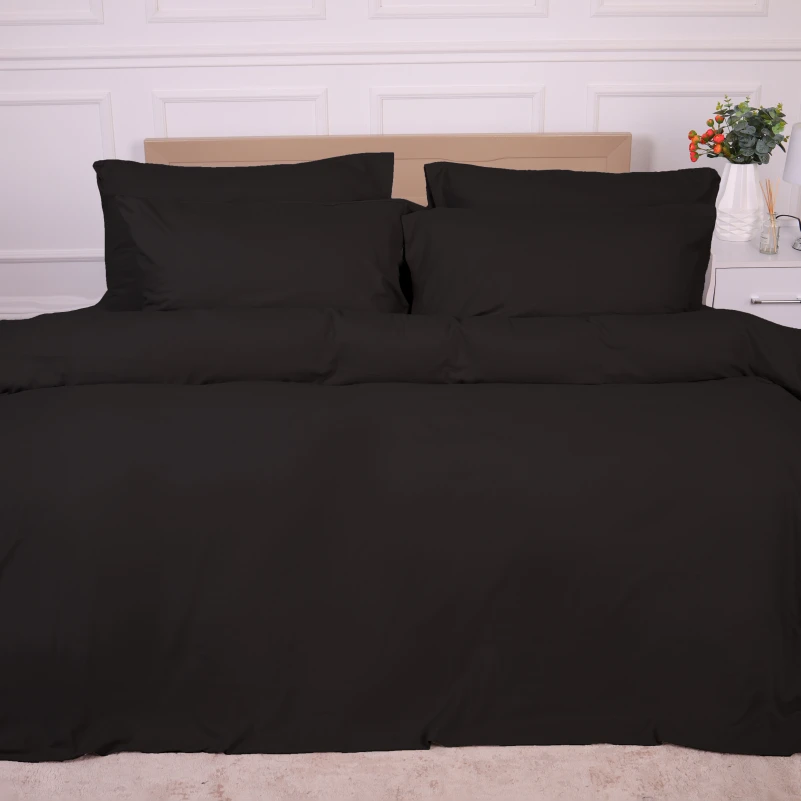 Комплект постільної білизни Фланель 002 "Black" - 5