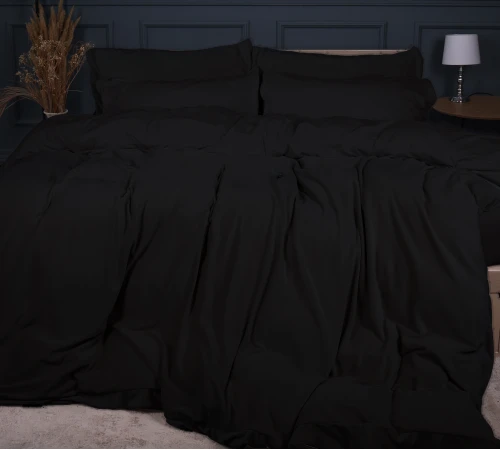 Комплект постільної білизни Велюр Winter Frost 28-0007 Black Velvet