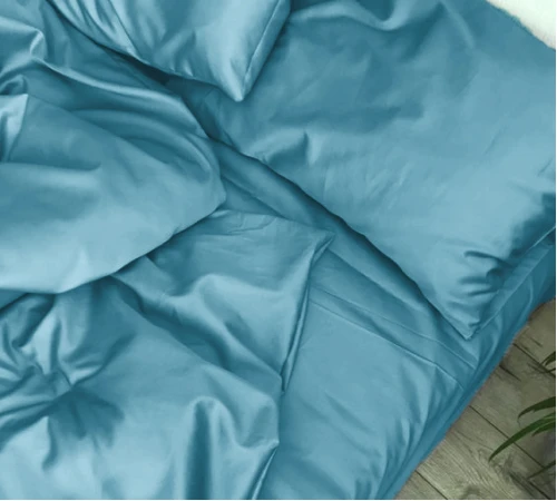 Простынь на резинке Satin Light Pro 10-008 Blue  - высота 25 см (детские 10 см)