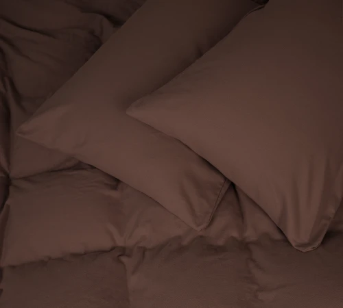 Простирадло на гумці Фланель 003 "Brown" висота 25 см (дитячі 10 см)