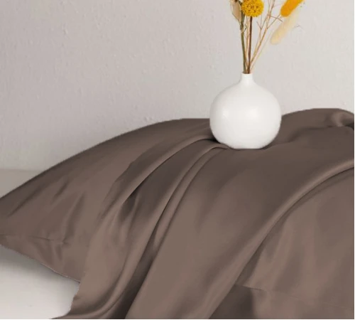 Простынь на резинке Satin Light Pro 10-010 Brown  - высота 25 см (детские 10 см) - 2