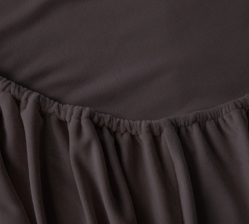 Простынь на резинке Велюр Winter Frost 28-0003 Brown Velvet - высота 25 см (детские 10 см)