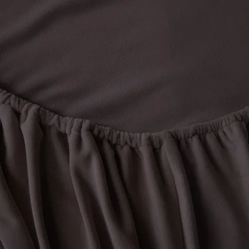 Простынь на резинке Велюр Winter Frost 28-0003 Brown Velvet - высота 25 см (детские 10 см)