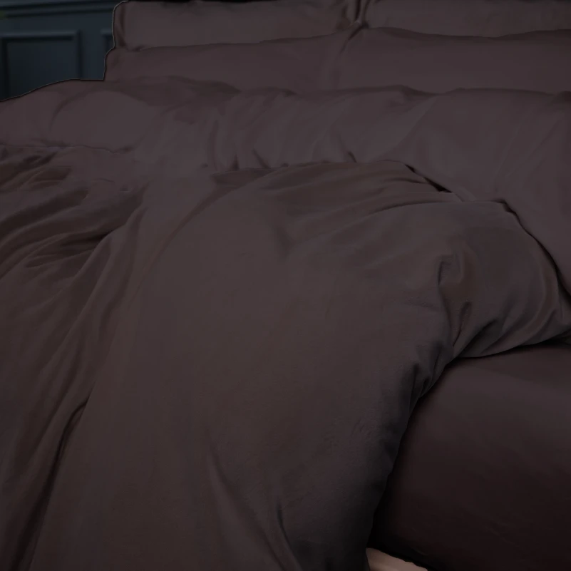 Комплект постельного белья Велюр Winter Frost 28-0003 Brown Velvet - 5