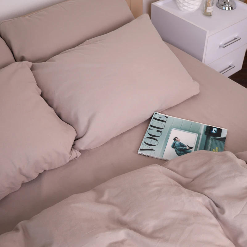 Простирадло на гумці Фланель 004 "Cappuchino" висота 25 см (дитячі 10 см) - 15