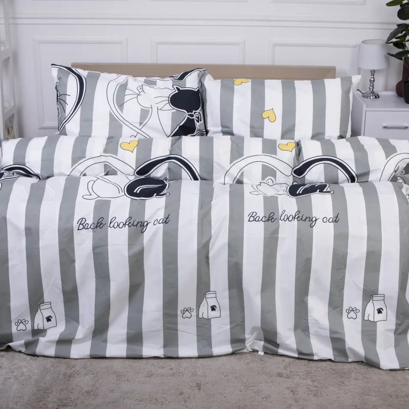 Комплект постільної білизни MirSon Ranforce Elite 17-0474 Spring cats