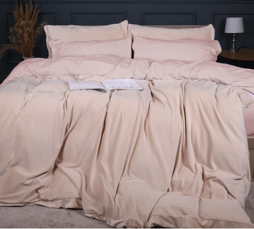 Комплект постільної білизни Велюр Winter Frost 28-0004 Cream Velvet