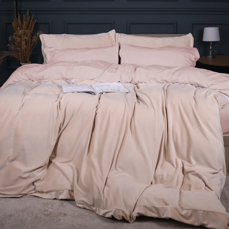 Комплект постельного белья Велюр Winter Frost 28-0004 Cream Velvet