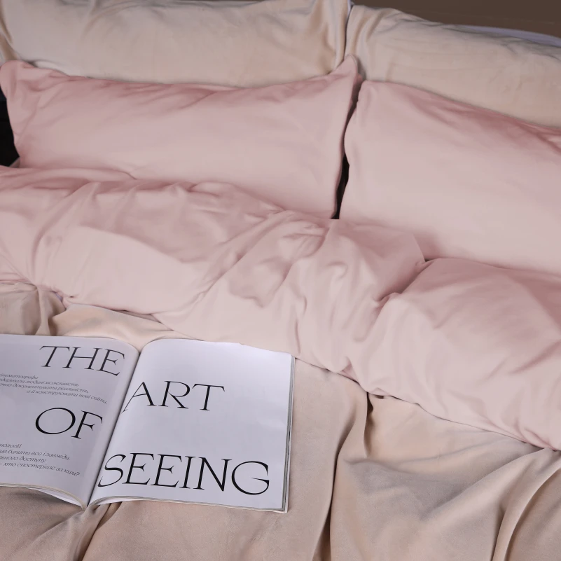 Комплект постельного белья Велюр Winter Frost 28-0004 Cream Velvet - 3