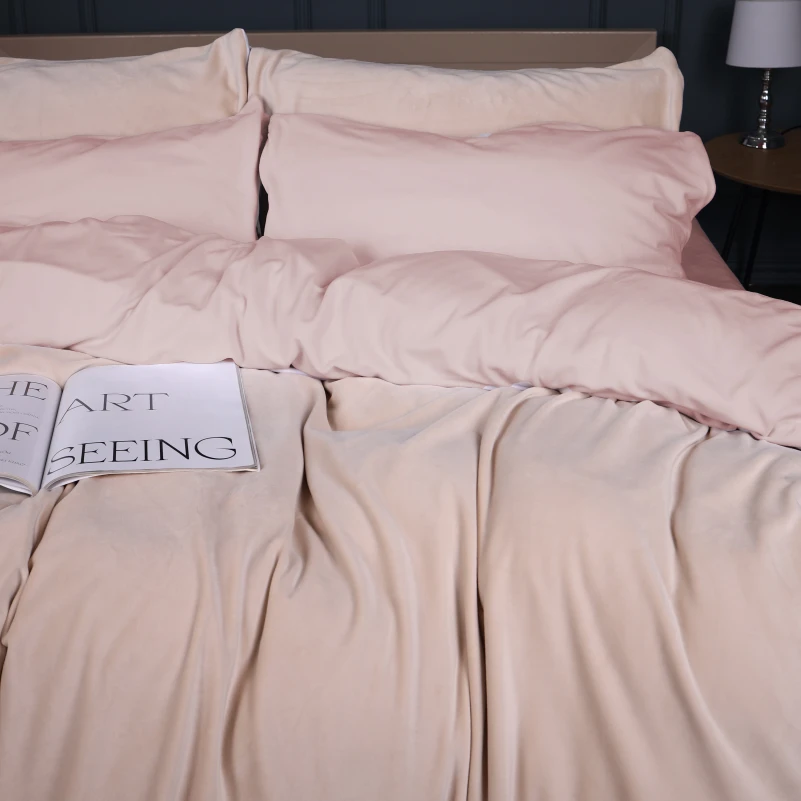 Комплект постельного белья Велюр Winter Frost 28-0004 Cream Velvet - 2