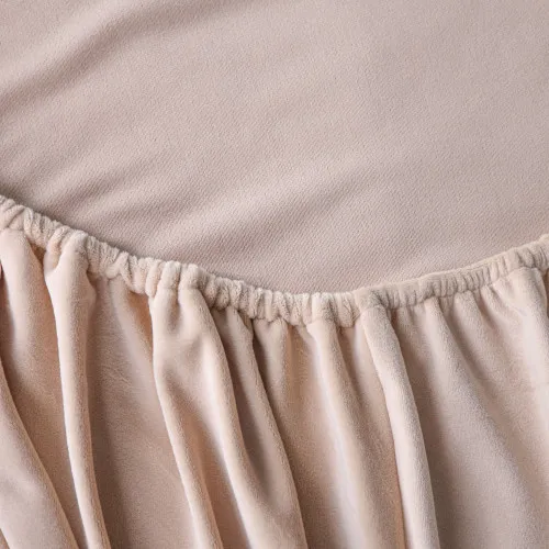 Простынь на резинке Велюр Winter Frost 28-0004 Cream Velvet - высота 25 см (детские 10 см)