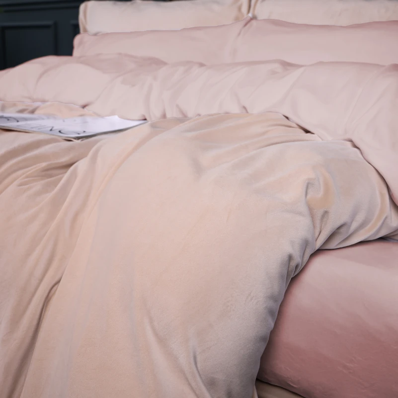 Комплект постельного белья Велюр Winter Frost 28-0004 Cream Velvet - 7