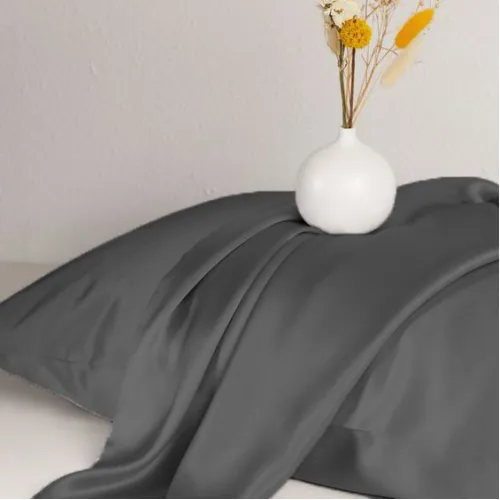 Комплект постільної білизни Satin Light Pro 10-005 Dark Gray - 4