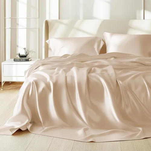 Комплект постільної білизни 100% натуральний шовк сорт Mulberry 30-09 golden beige - 2