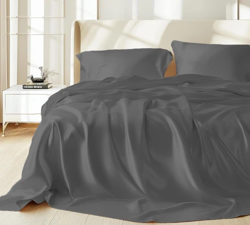 Комплект постільної білизни 100% натуральний шовк сорт Mulberry 30-03 graphite - 2