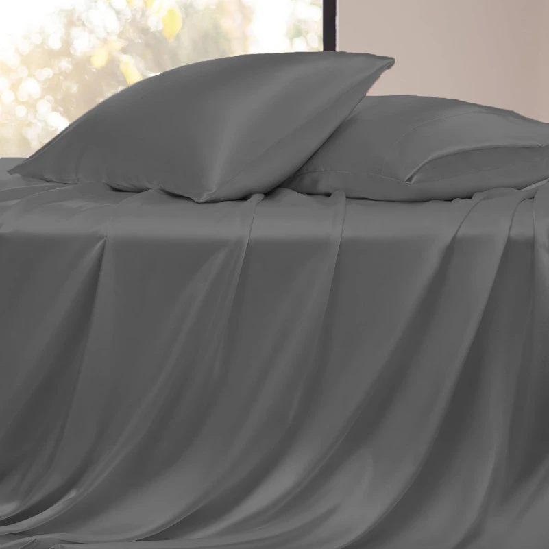 Комплект постільної білизни 100% натуральний шовк сорт Mulberry 30-03 graphite - 2
