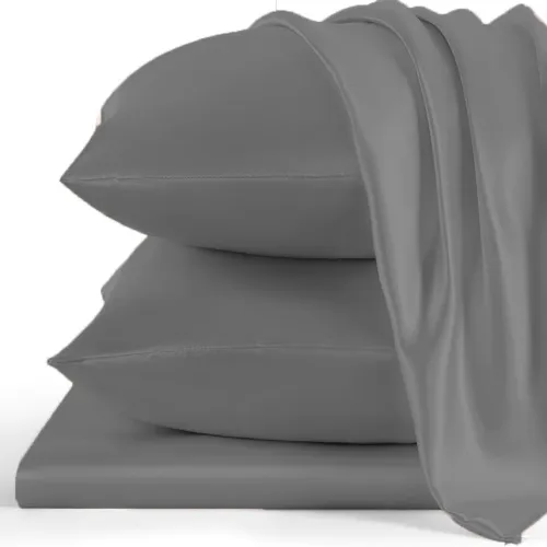 Комплект постільної білизни 100% натуральний шовк сорт Mulberry 30-03 graphite - 4