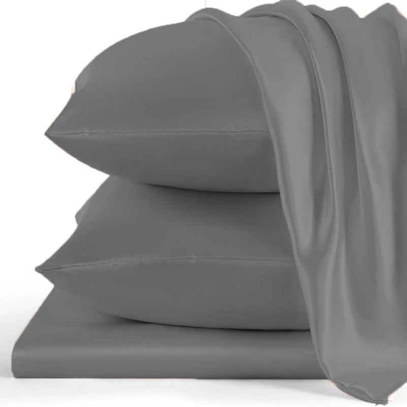 Комплект постільної білизни 100% натуральний шовк сорт Mulberry 30-03 graphite - 3