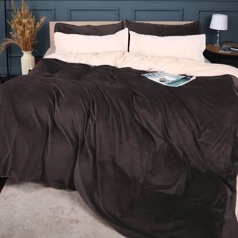 Комплект постельного белья Велюр Winter Frost 28-0004 + 28-0003 Kohleria Velvet