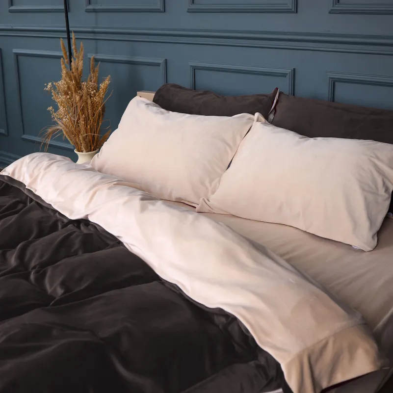 Комплект постельного белья Велюр Winter Frost 28-0004 + 28-0003 Kohleria Velvet - 3