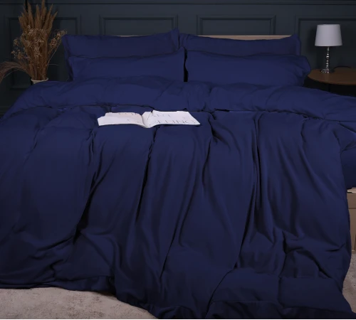 Комплект постільної білизни Велюр Winter Frost 28-0006 Navy blue Velvet
