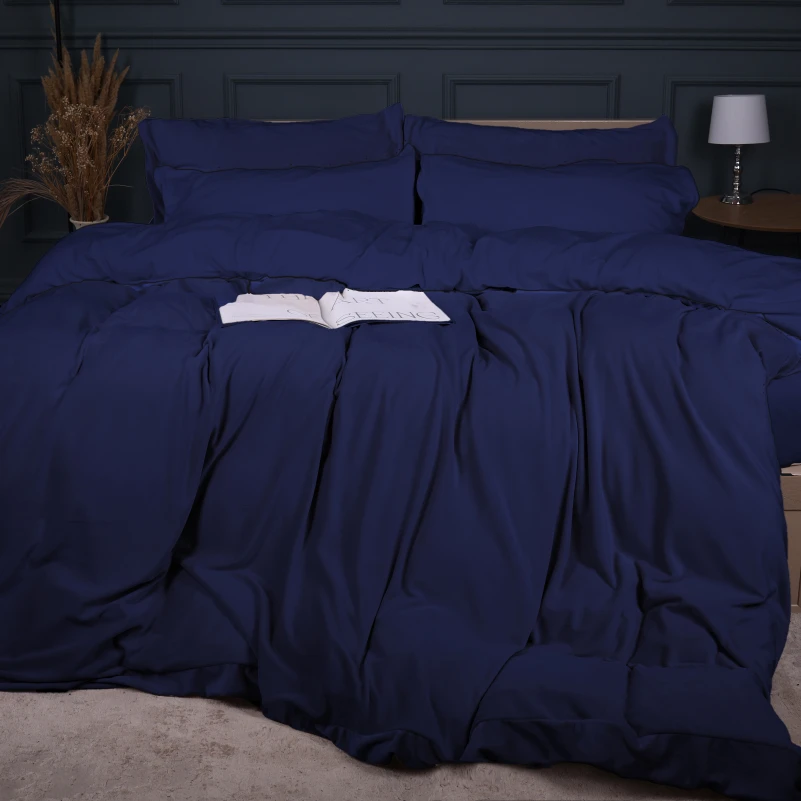 Комплект постельного белья Велюр Winter Frost 28-0006 Navy blue Velvet