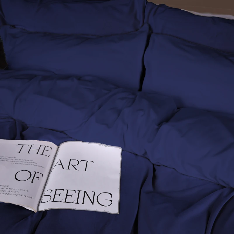 Комплект постельного белья Велюр Winter Frost 28-0006 Navy blue Velvet - 2