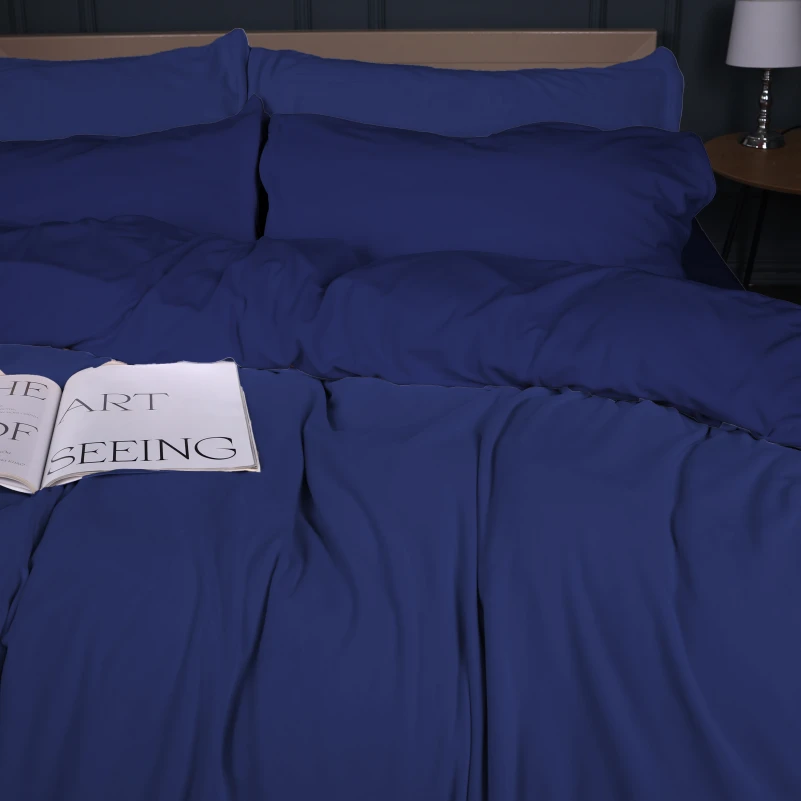 Комплект постельного белья Велюр Winter Frost 28-0006 Navy blue Velvet - 4