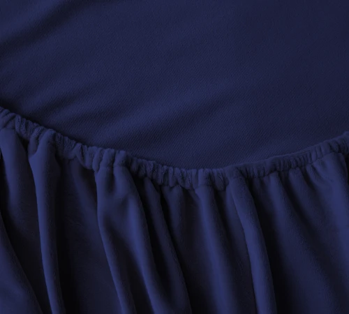 Простынь на резинке Велюр Winter Frost 28-0006 Navy blue Velvet - высота 25 см (детские 10 см)